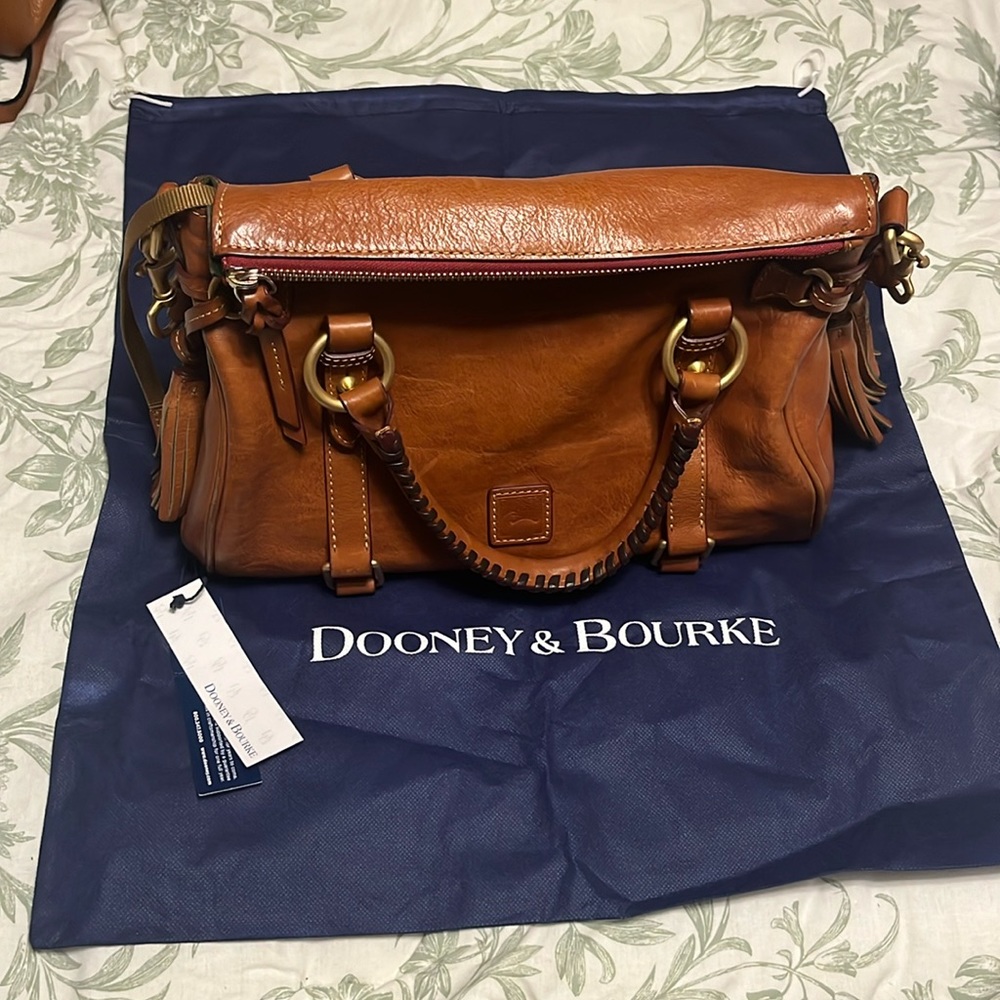 Dooney & Bourke Florentine Leather Small Satchel in Color Natural